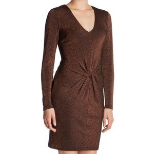 TED BAKER Copper Dress Twist Long Sleeve 4